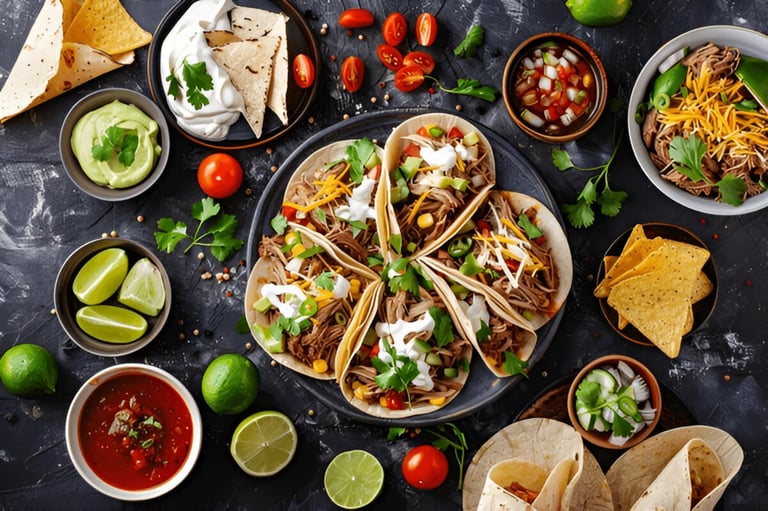 Traditional Mexican family gathering